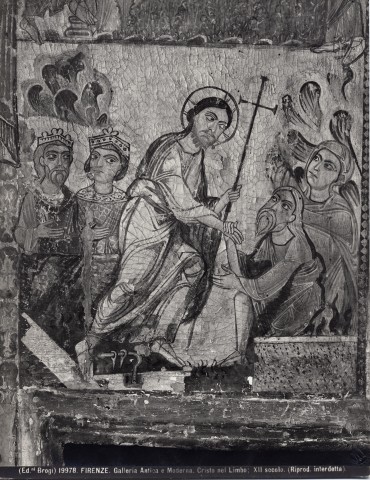Brogi — Firenze. Galleria Antica e Moderna. Cristo nel Limbo; XII secolo. — particolare